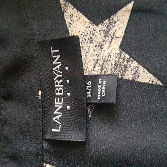 Lane Bryant Women's Sheer Style Star High Low Blouse with Back Slit Size 14/16 - Picture 2 of 15